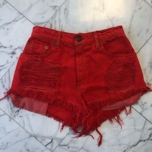 RARE LF Furst of a Kind Red Levi Shorts